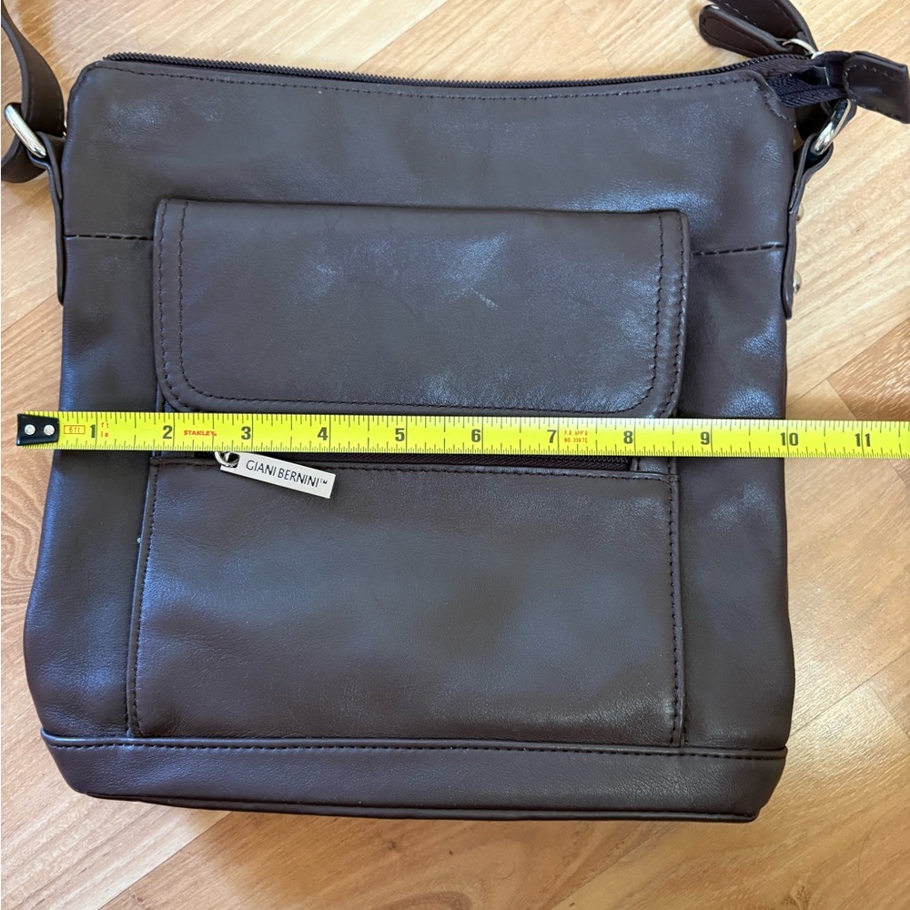 Giani Bernini Nappa Leather Venice crossbody bag in brown - Picture 7 of 10